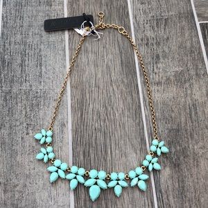 J crew turquoise and gold necklace